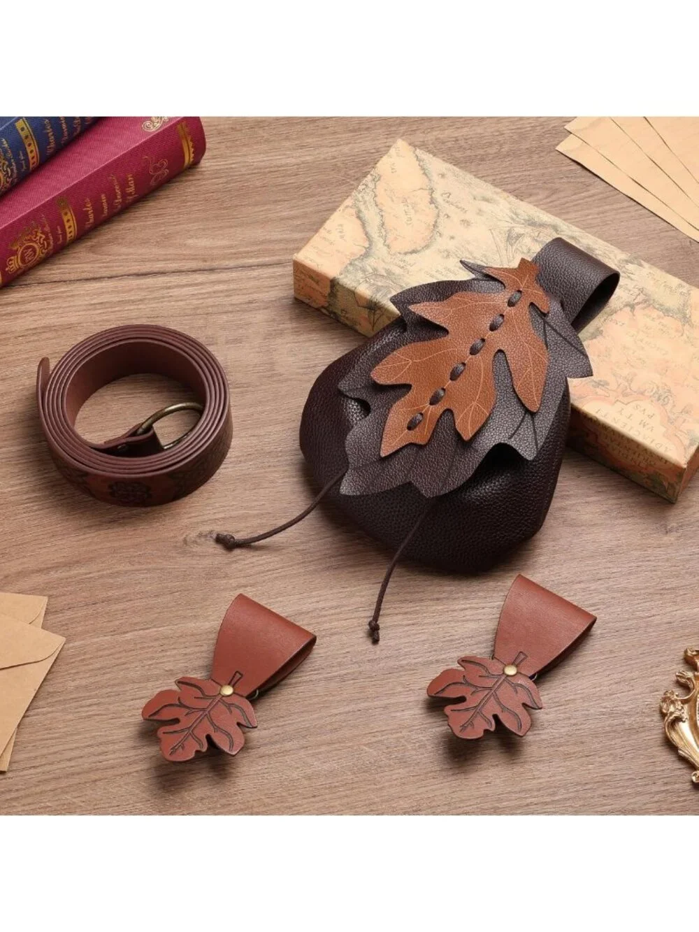 Medieval Leather Belt Pouch for Women | Viking Skirt Accessories & Cosplay